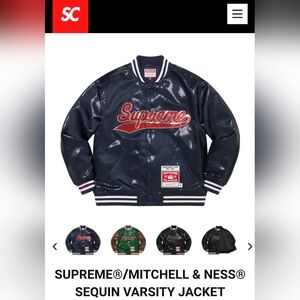 Supreme X Mitchell & Ness Sequin Varsity Jacket *SS23* *NWT*